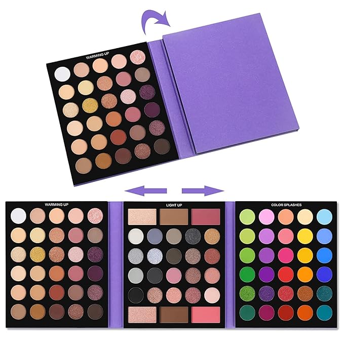 UCANBE 86 Colors Nude Eyeshadow Palette with 15pcs