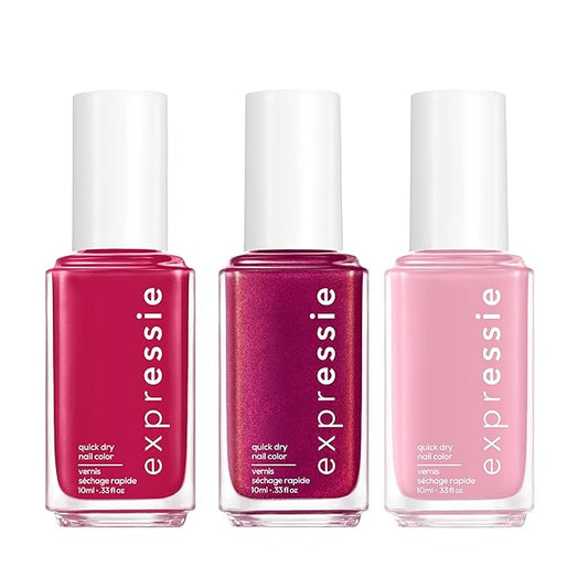 Essie Expressie Quick-Dry Nail Polish Set, Pink Velvet Magenta