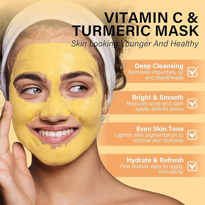 Turmeric Vitamin C Clay Mask -Turmeric Facial Mask