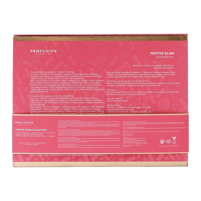 Profusion Cosmetics Sweet Holiday Festive Glam 46 Piece