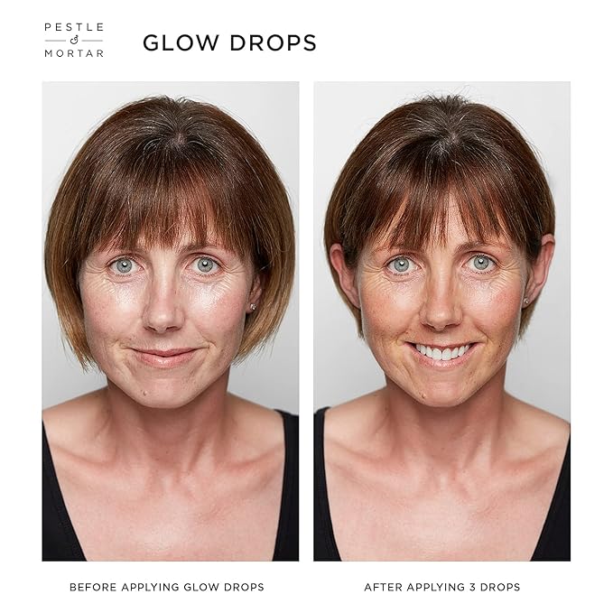 Pestle & Mortar Glow Drops - Sunless Self-Tan with Hyaluronic Acid. Customisable Self Tanner- For Men & Women,15ml