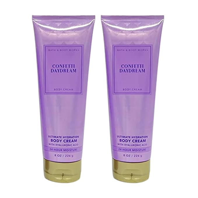 Bath & Body Works Ultimate Hydration Body Cream Pack of 2 (Confetti Daydream),8.0 fluid_ounces
