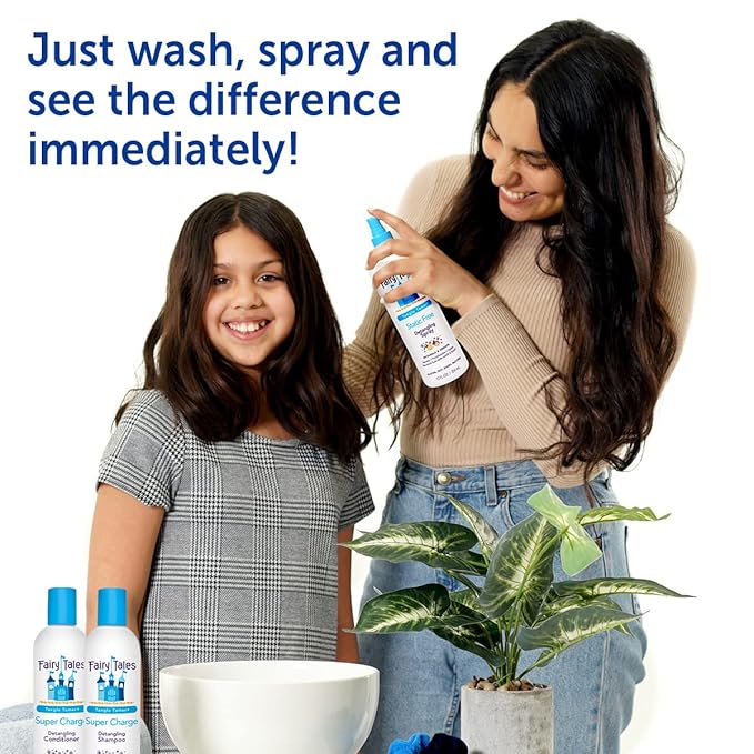 Fairy Tales Tangle Tamer Super Charge - Detangling Conditioner for Kids - Paraben Free, Sulfate Free, Gluten Free, Nut Free- 32 oz (2 Pack)