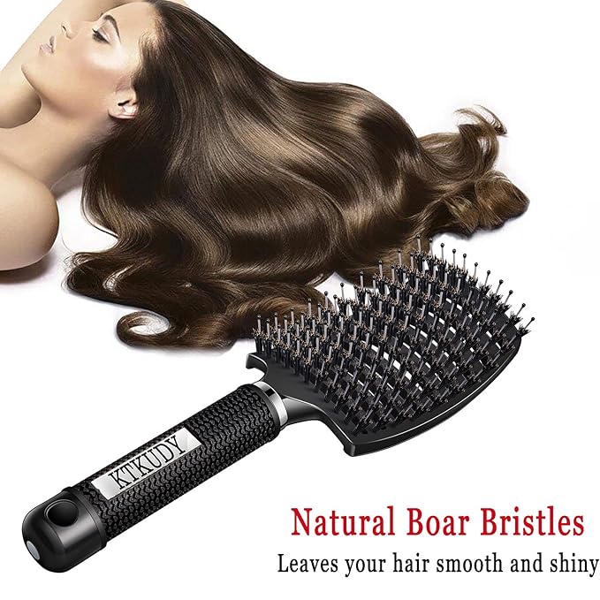 Detangling Brush Boar Bristles Set