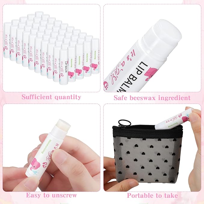 50 Pcs Pink Elephant Favors Baby Gifts