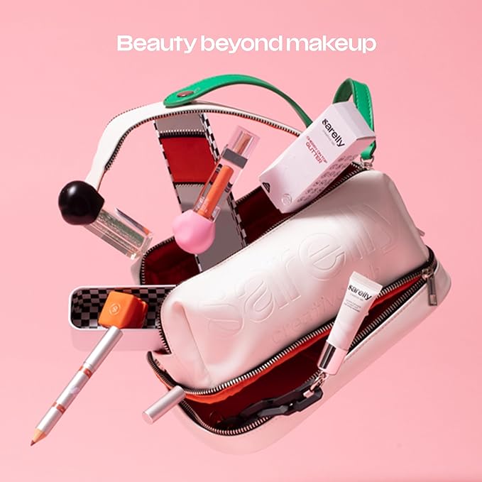 SARELLY CREATIVO LAB | Makeup Set Clear Lip Gloss + Shimmer and Shine | Beauty Vegan Skincare Make Up - Trending Lip Makeup | Peony Carajillo & Rose Quartz flakes