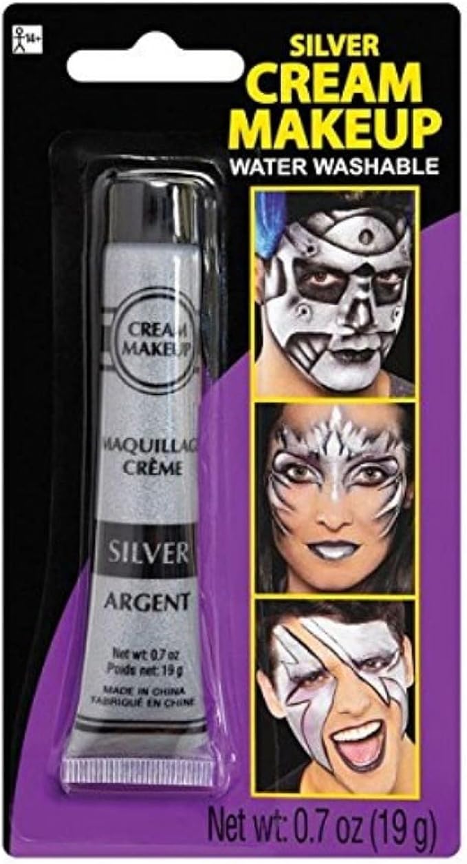 amscan Silver Metallic Cream Make Up - 0.7 0.7 Oz