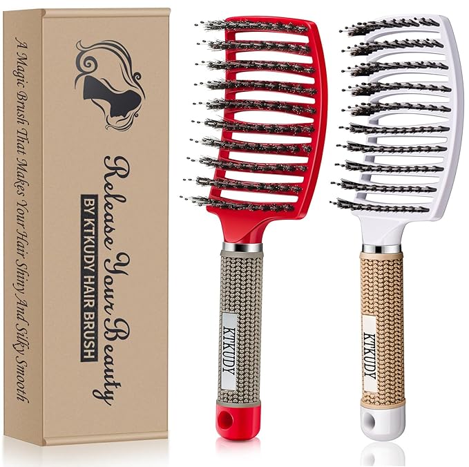 Detangling Brush Boar Bristles Set