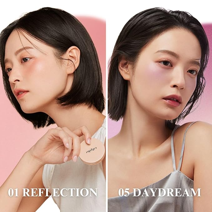 EGLIPS All Over Blusher - Multi-Use Cream Jelly Blush for Eyes & Cheeks Buildable and Blendable Texture with Shimmery Pearls Natural Korean Face Makeup (07 BLUSHED, 0.18 oz)