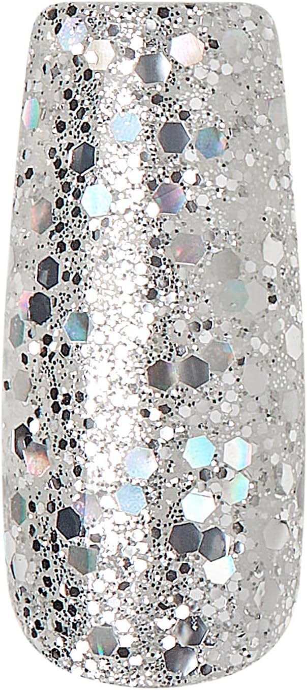 KISS Premium Classy Fake Nails - Stay Modish, Long & Square, Super Glam, Jewel Accents, Waterproof, Smudge Proof, No Dry Time, Durable, Takes Minutes, Quick & Easy | 30 Count