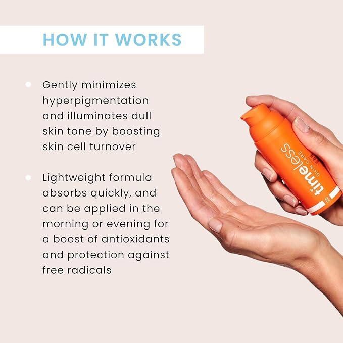 Timeless Skin Care Vitamin C Serum with Vitamin E & Ferulic Acid - Serum - for Oily & Dry Skin - Fragrance-Free - 1.7 Fl Oz