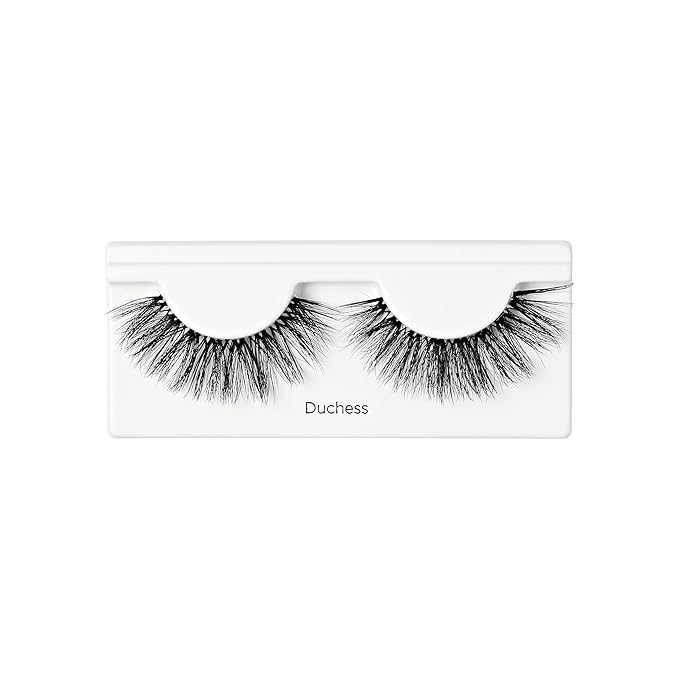 KISS Lash Couture The Muses Collection False Eyelashes, Duchess', 16 mm, Handmade, Refined Faux Silk, Contact Lens Friendly, Easy to Apply, Includes 1 Pair Reusable Strip Lashes (Pack of 4)