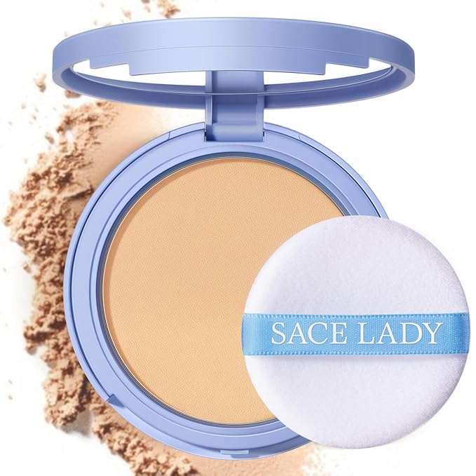 SACE LADY Face Pressed Powder Sets Makeup, Controls Cruelty-free, (#02) 0.35oz