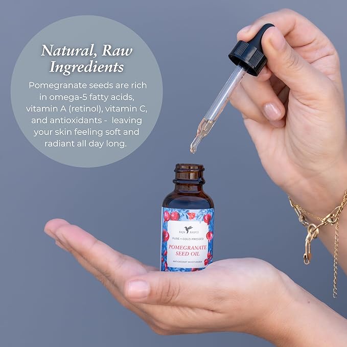 Pomegranate Seed Oil - Pure, Cold Pressed, Unrefined - Organic Body Oil - Antioxidant Serum for Face, Hair, Skin and Nails - Natural Moisturizer & Scar Treatment - 1 oz