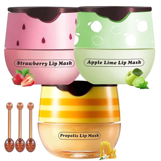 Honey Lip Balm Pot, 3 Pcs Exfoliator