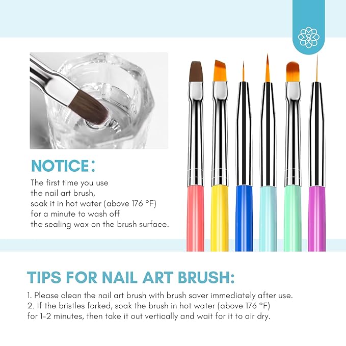 Saviland 6pcs nail art brushes