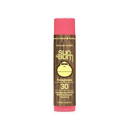 Sun Bum SPF 30 Sunscreen Lip Balm | Vegan and Cruelty Free Broad Spectrum UVA/UVB Lip Care with Aloe and Vitamin E for Moisturized Lips | Pomegranate Flavor |.15 oz