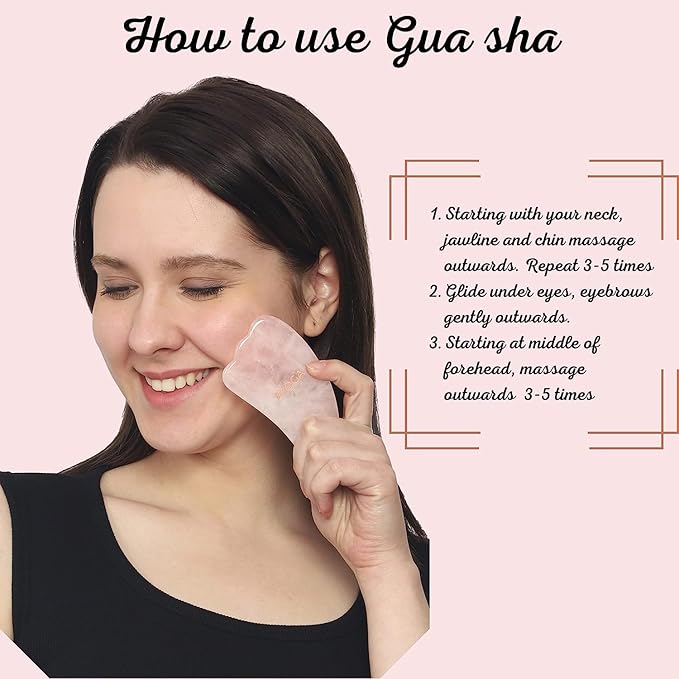 Rose Quartz Roller and Gua sha Anti-aging