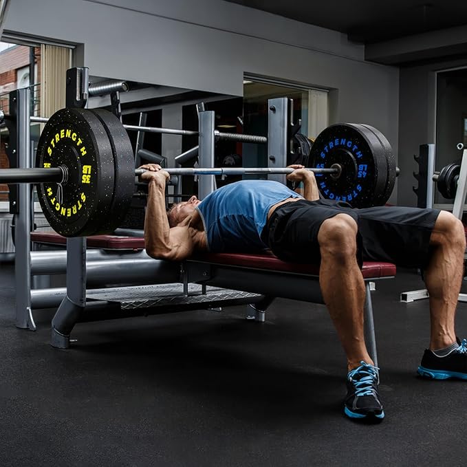 GIKPAL Bumper Plates 2-inch Rubber 10lbs-55lbs