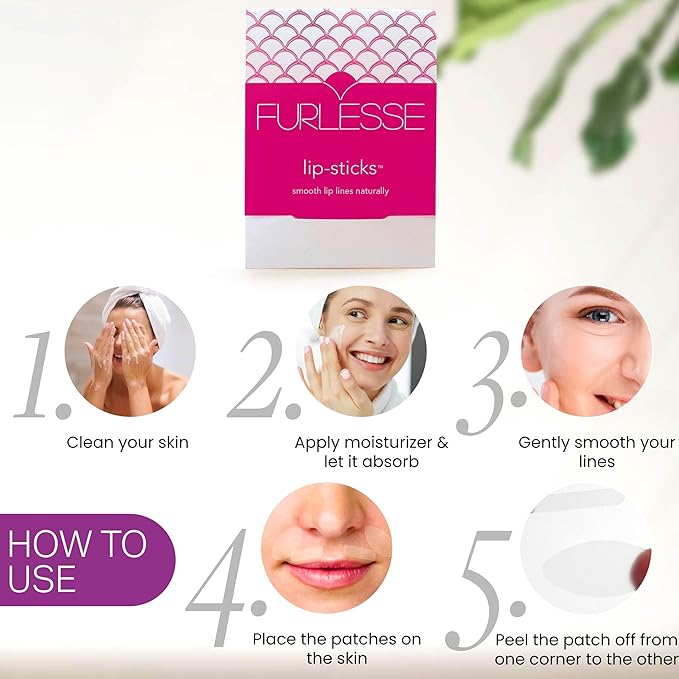 Furlesse Lip-Sticks Wrinkle Patches, Overnight Anti-Wrinkle Anti-aging
