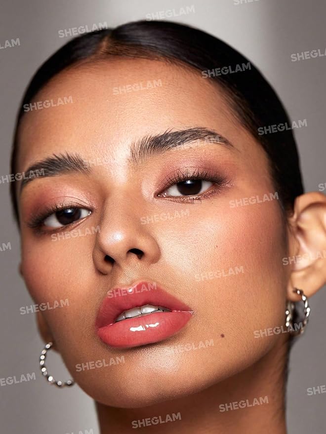 SHEGLAM Glaze Daze Lip Gloss Shiny Tinted Lip Gloss High Gloss Finish Plumping Lip Care Nourishing Not Easy to Fade Liquid Lip Cosmetics-Jammy