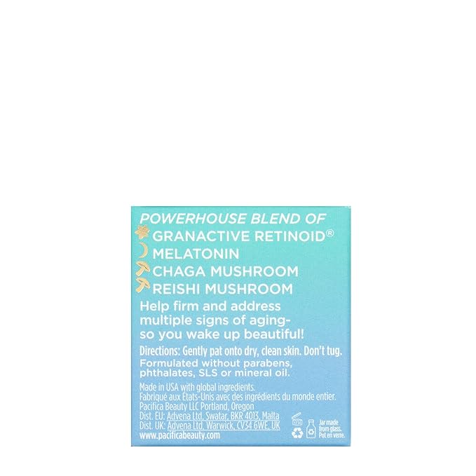 Pacifica Beauty Wake Up Beautiful Retinoid Eye Cream & Overnight Retinoid Cream Set, Skincare, Moisturizer, Face Cream, For Dry, Aging, Sensitive Skin, Vegan, 0.5 fl oz and 1.7 fl oz (Set of 2)