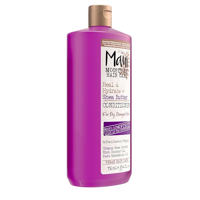 Maui Moisture Heal & Hydrate + Shea Butter Conditioner for Dry, Damaged Curls Helps Soften & Revive Curly & Coily Hair with Macadamia & Coconut Oils, Vegan & Silicone-Free, 13 fl. oz