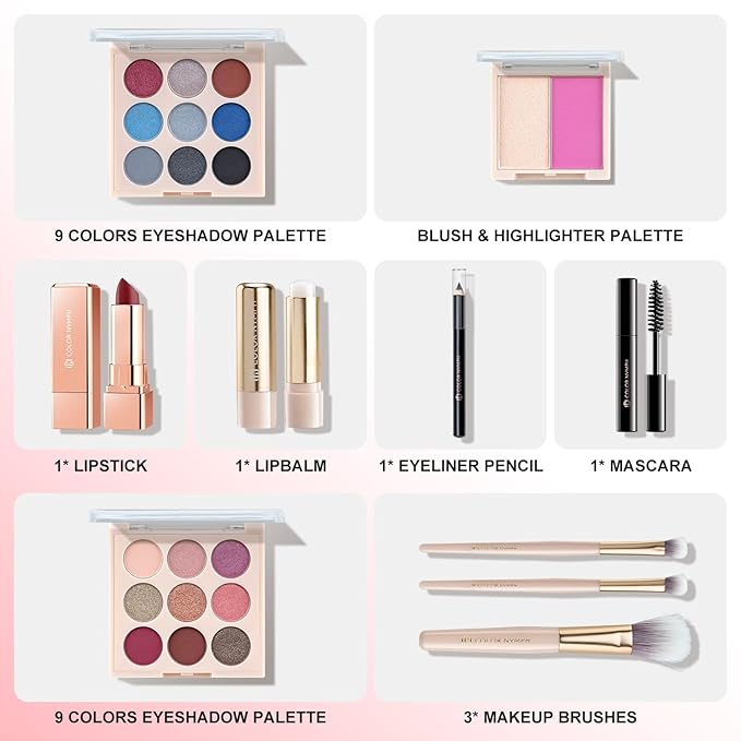 Color Nymph Beginner Makeup Set, Full Starter Cosmetics