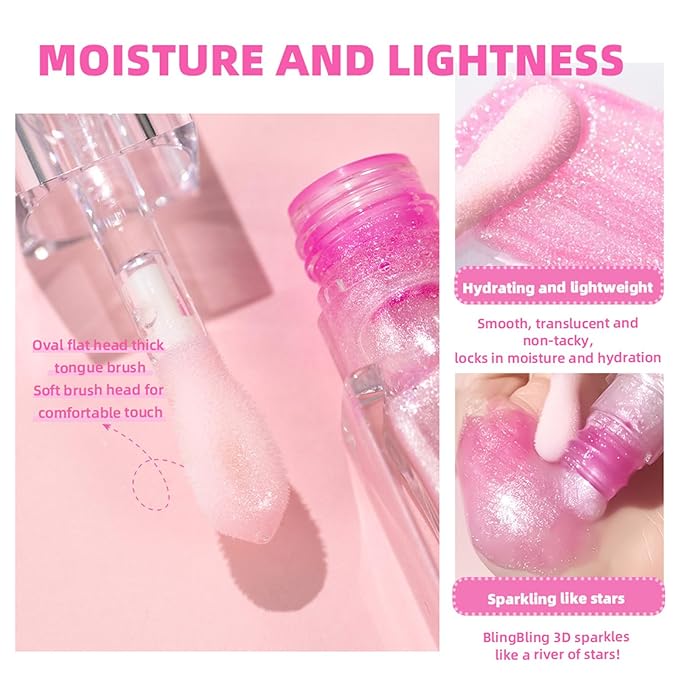2 PCS Magic Color Changing Lip Oil V2, Boss Up Color Changing Lip Oil, Big Brush Head Hydrating Plumping Lip Oil Tinted, Long Lasting Nourishing Non-sticky Lip Glow Oil for Lip Care