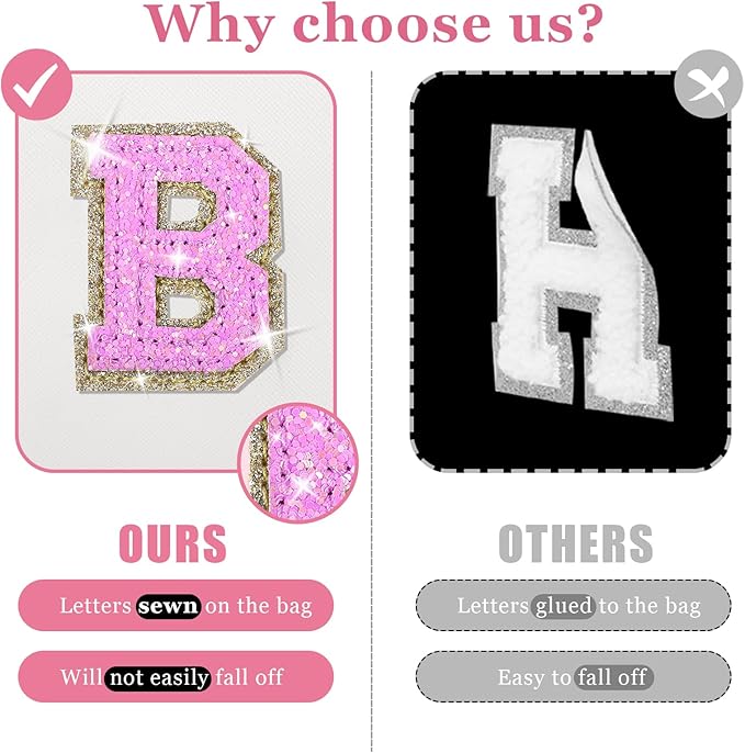 Personalized initial letter makeup bag,