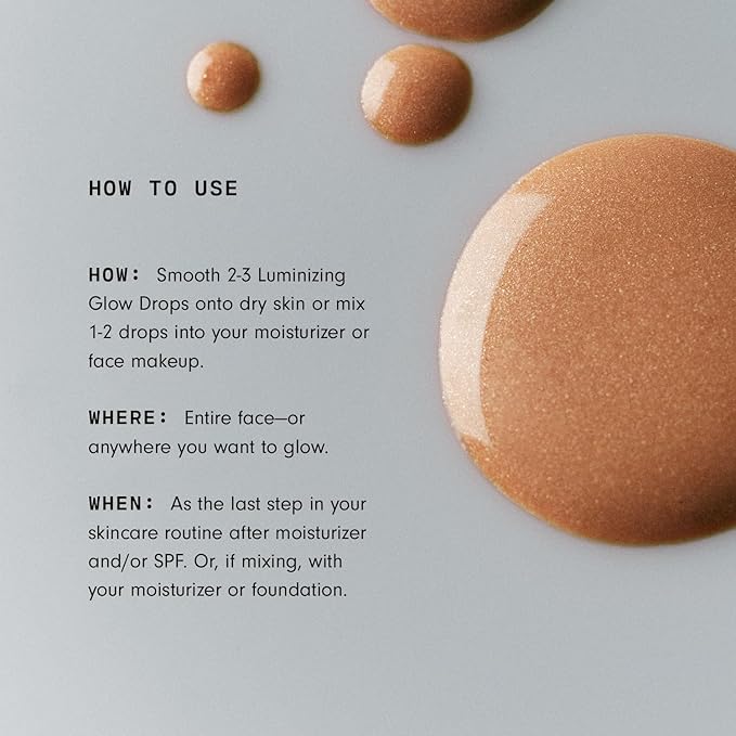 Versed Mood Lighting Luminizing Glow Drops, Sheer Bronzed - Liquid Highlight & Bronzing Drops with Illuminating Light-Reflecting Pigments - Antioxidants & Hydrating Hyaluronic Acid - Vegan (1 fl oz)