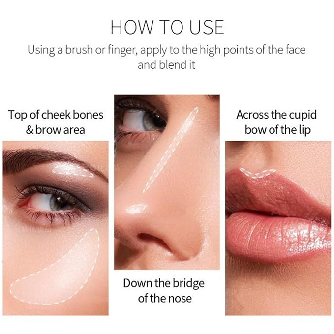 MAEPEOR Face Highlighter Palette 6 Colors Smooth Shimmer (Color 02)