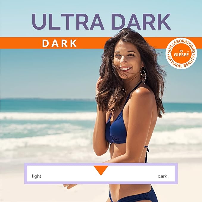 Sun Laboratories By Giesee Ultra Dark Spray Tan Solution 1 Gallon - Self Tanner Spray Bottle Kit with Tanning Lotion, Face Tanner, and Non-Toxic Tanning Lotion, Ideal for Sunless Tanning