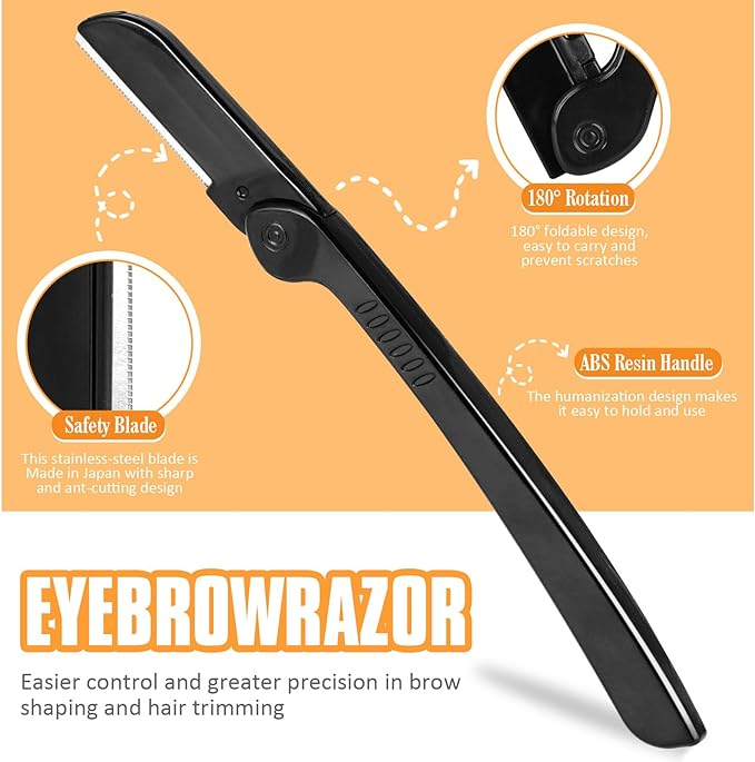 Yougai 9 Pcs Tweezers and Nail Clippers Kit for Facial Hair Women with Travel Case, Professional Stainless Steel Eyebrow Tweezers Kit Great Precision Tweezers for Daily Beauty Tool