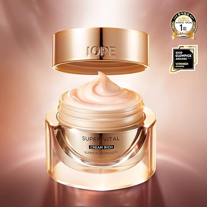 IOPE Face Cream, Super Vital Cream Rich - Total Anti-aging Facial Moisturizer, Skin Brightening & Anti-Wrinkle Skin Care from Plant Extract, Deep Moisturizing fo Dry Skin - 1.69 Fl Oz.