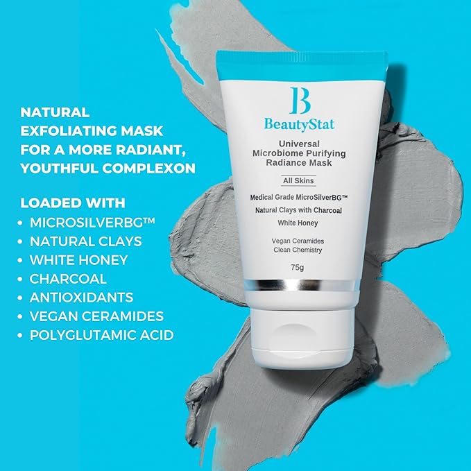 BeautyStat Universal Microbiome Purifying Radiance Mask, Cleansing Mask Clays () 2.5 oz