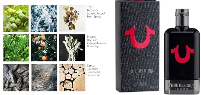 True Religion Men 3-Piece Gift Set - Men's Cologne - 3.4 fl oz EDT,3 oz ml Shower Gel, 3 oz Aftershave Balm - citrus, woody, aromatic fougere - bergamot, aquatic, spicy, orange blossom, cedar