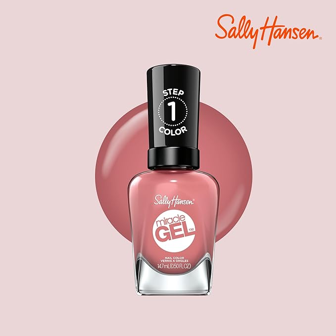 Sally Hansen Miracle Gel™, Mauve-olous, Long Lasting, Gel-Like Formula, No UV Lamp Needed, Pink Nail Polish