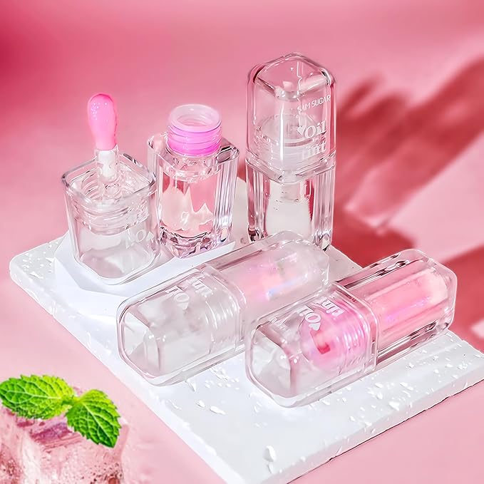 Magic Color Changing Lip Oil, Lip Oil Color Changing, Hydrating Lip Gloss Warm Change, Big Brush Color Changing Lip Oil, Lip Changing Oil Long Lasting Shimmery, Non-sticky Primer Lip Tint