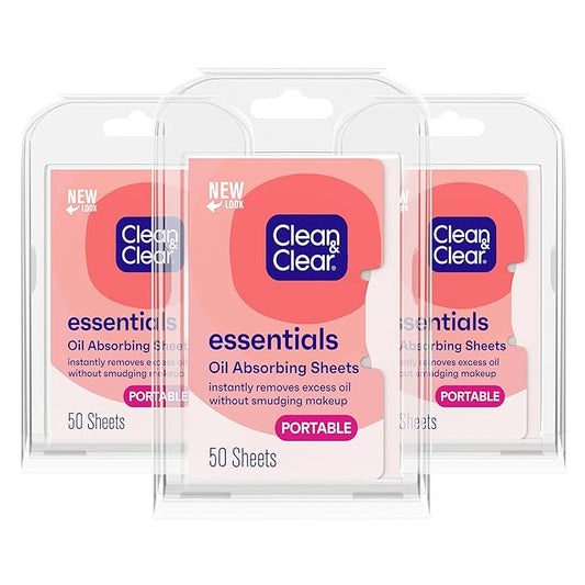 Clean & Clear Oil Absorbing Facial Sheets, Portable