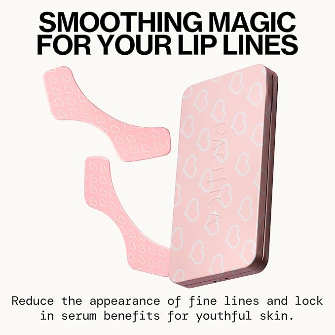 Pacifica Beauty Reusable Lip Line Mask, Skincare, Silicone Mask, For Fine Lines and Wrinkles, Lift and Firm, Pair with Serum, Storage Tin Included, Skin Care, Face Masks Skincare, Vegan, 2 Pieces