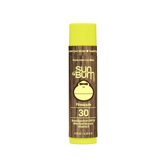 Sun Bum SPF 30 Sunscreen Lip Balm | Vegan and Cruelty Free Broad Spectrum UVA/UVB Lip Care with Aloe and Vitamin E for Moisturized Lips | Pineapple Flavor |.15 oz