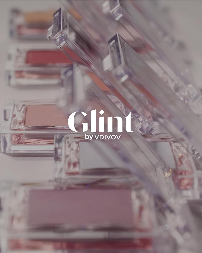 Glint Baked Blush (Strawberry Smoke, 0.08oz) - Long-Lasting, All-Day Face Blush Powder for a Natural Look. Korean Skin Care Makeup. Blendable Color for Eyes, Cheeks & Body.