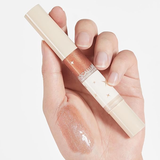 FOCALLURE Glitter Lip Gloss,High Shine Shimmer Lipstick,Long Lasting Plumping Lipgloss,Hydrating,Moisturizing,Non-Sticky and Lightweight Formula for Lip Color,Serein