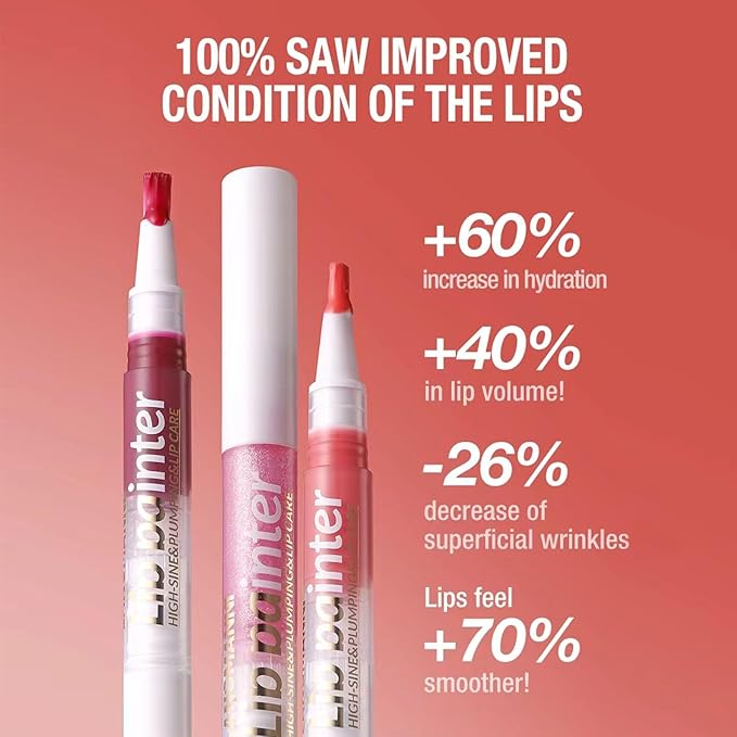 2 in 1 Red lip gloss Lip Plumper Gloss Tinted Glitter Shimmer Lipgloss Lipstick Moisturizing High Shine And Vegan Plumping Lip Gloss For Women Girls Long-Lasting Dry Lip Care base bulk best(05#)