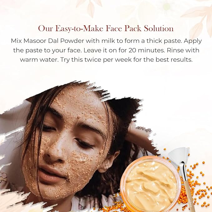 100% Natural Masoor Dal Powder | () Organic Face 3.5 Oz
