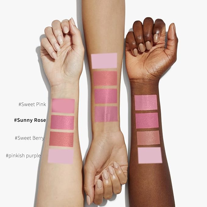 Face Blush Foundation Natural Brightening Silky Moisturizing Sodium Hyaluronate Bakery Crafted Glittering Powder