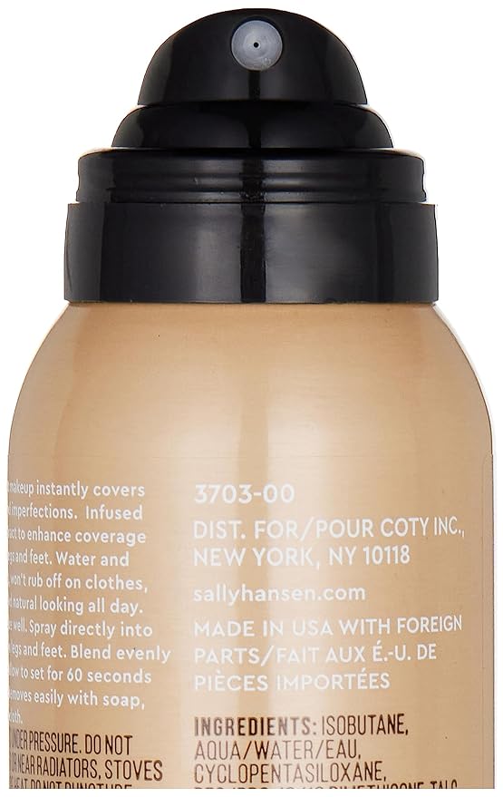 Sally Hansen Airbrush Legs, Leg Spray-On Makeup, Fairest Glow 4.4 Oz (Pack of 2)