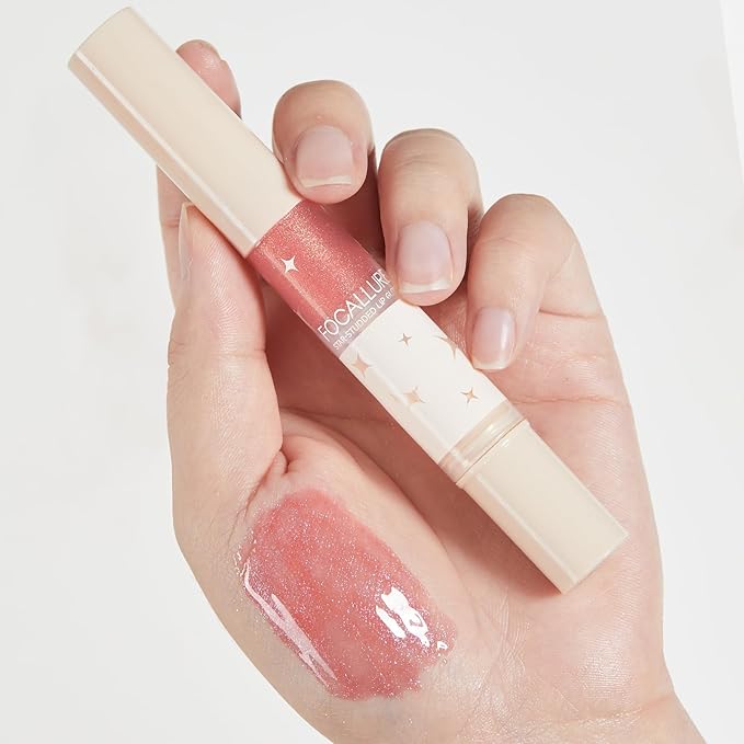 FOCALLURE Glitter Lip Gloss,High Shine Shimmer Lipstick,Long Lasting Plumping Lipgloss,Hydrating,Moisturizing,Non-Sticky and Lightweight Formula for Lip Color,Daja Vu