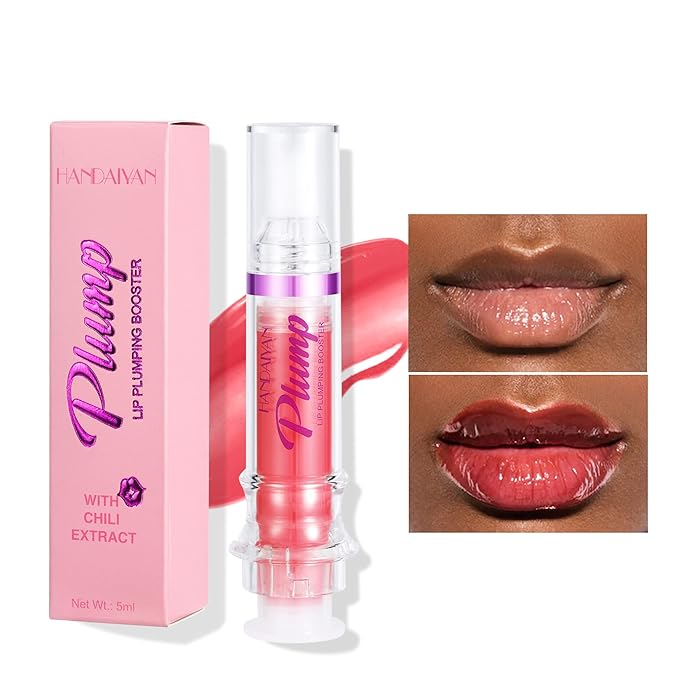 Plumping Lip Oil With Chili Extract - Fuller Lips Instantly! Ultra-Hydrating & Nourishing, Glossy Finish Lip Glow Oil, Lip Plumping Booster Plump (05 Wild Strawberry)